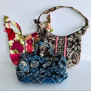 Vera Bradley bundle lot of three handbags purses